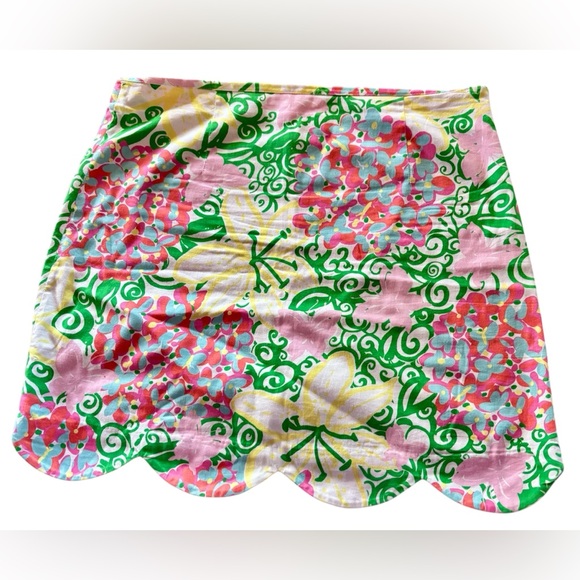 Lilly Pulitzer Mariposa Callie Scalloped Edge Skirt Preppy Resortwear Size 10 - Picture 2 of 10